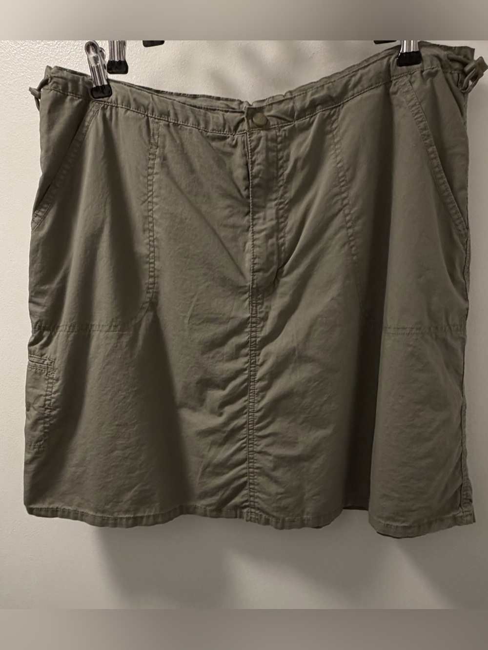 Columbia Olive Cotton Cargo Skort Built-In Shorts Women’s 1X